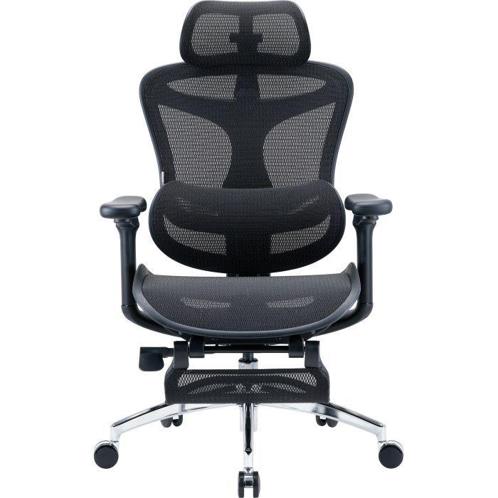 Офісне крісло з підставкою для ніг Sihoo DORO C300L Mesh Black (DORO-C300L-A3-101-JT)