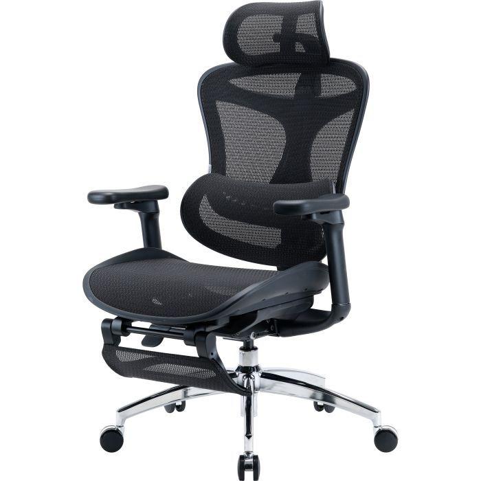 Офісне крісло з підставкою для ніг Sihoo DORO C300L Mesh Black (DORO-C300L-A3-101-JT)