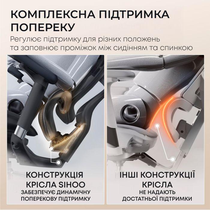 Офісне крісло з підставкою для ніг Sihoo DORO C300L Mesh Black (DORO-C300L-A3-101-JT)