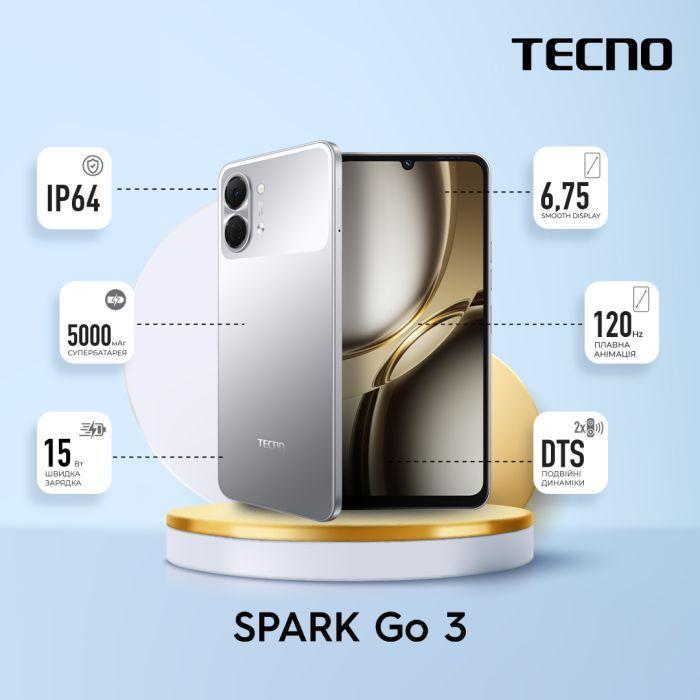 Смартфон Tecno Spark Go 3 4/64 Titanium Grey