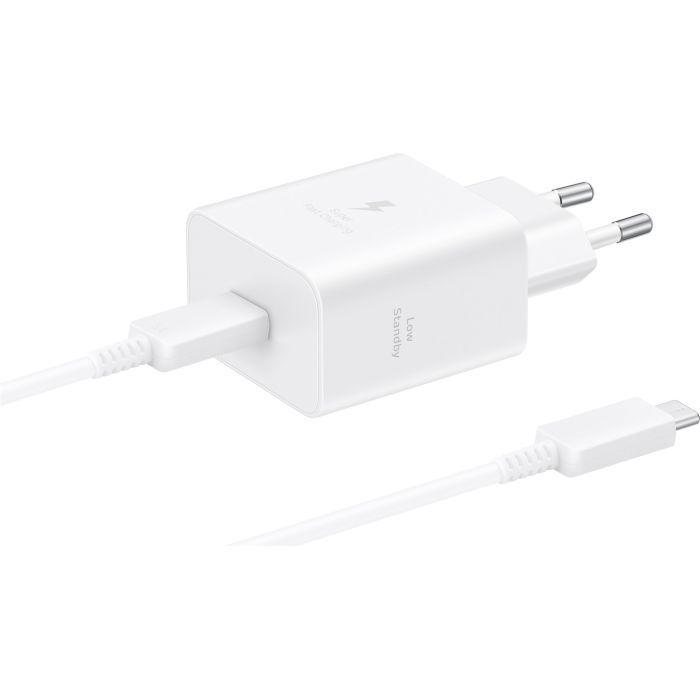Зарядний пристрій Samsung USB-C 45W + cable USB-C to USB-C White (EP-T4511XWEGEU)
