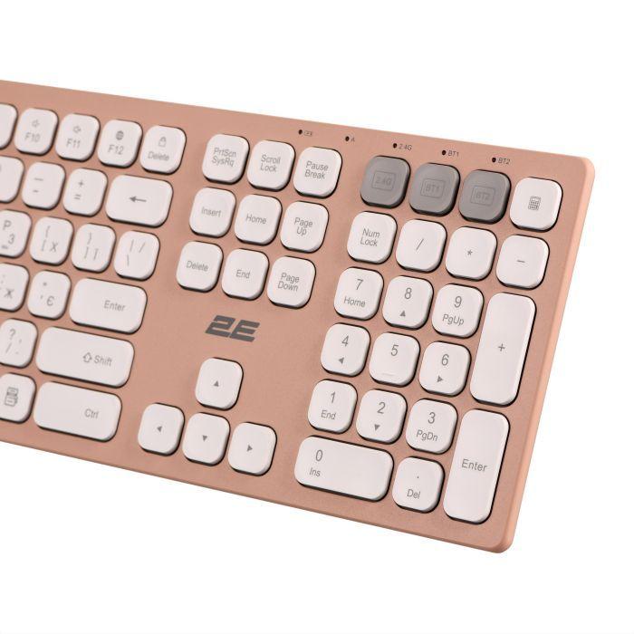 Клавіатура 2E KS270 Wireless UA Pink White (2E-KS270WBPN_UA)
