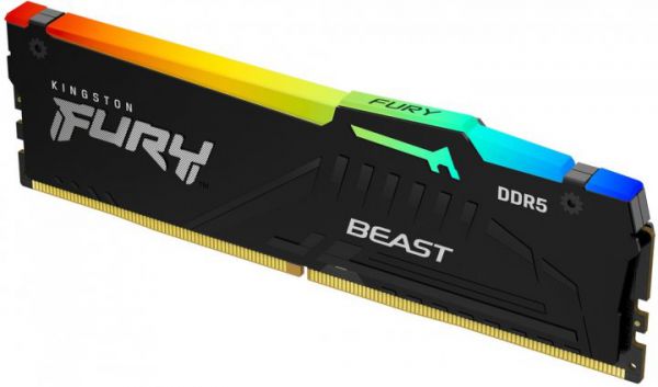 Модуль пам'яті для комп'ютера DDR5 32GB 5200 MHz Kingston Fury Beast RGB (KF552C40BBA-32)