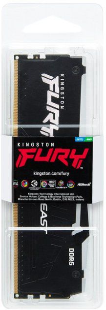 Модуль памяти для компьютера DDR5 32GB 5200 MHz Kingston Fury Beast RGB (KF552C40BBA-32)