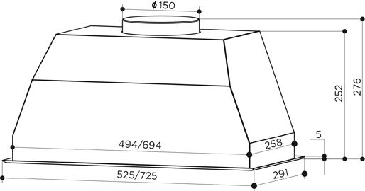 Витяжка кухонна Faber BI 52 SS 2LS (305.0588.062)