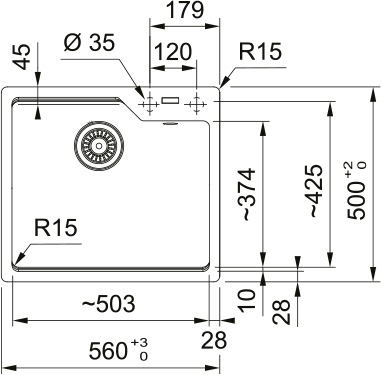 Мийка кухонна Franke Urban UBG 610-56 Чорний (114.0701.787)