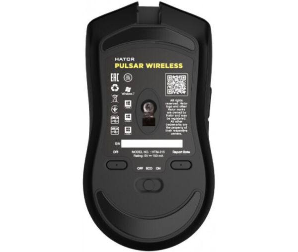 Мишка Hator Pulsar Wireless Black (HTM-315)