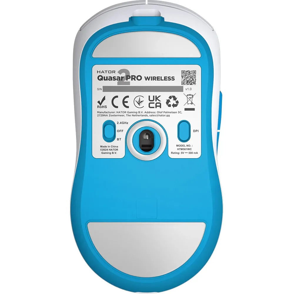 Мишка Hator Quasar 2 Pro Wireless White Cyan (HTM561WC)