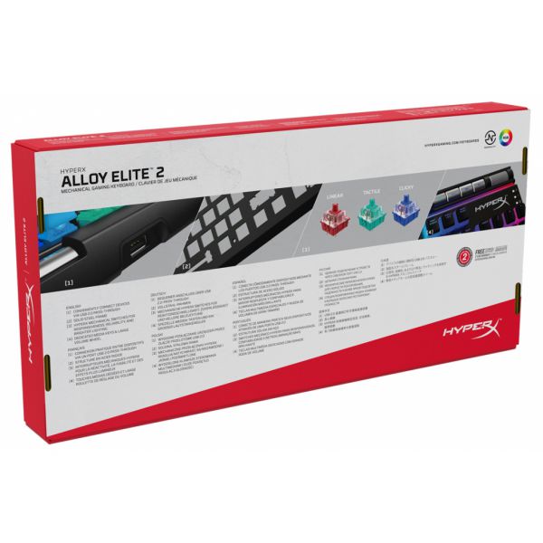 Клавіатура HyperX Alloy Elite 2 Red USB RGB RU Black (4P5N3AX)