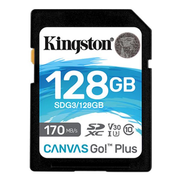 Карта пам'яті SDXC Kingston Canvas Go Plus 128GB C10 UHS-I U3 (SDG3/128GB)
