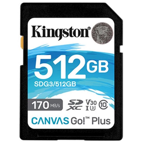 Карта пам'яті SDXC Kingston Canvas Go Plus 512GB С10 UHS-I U3 (SDG3/512GB)