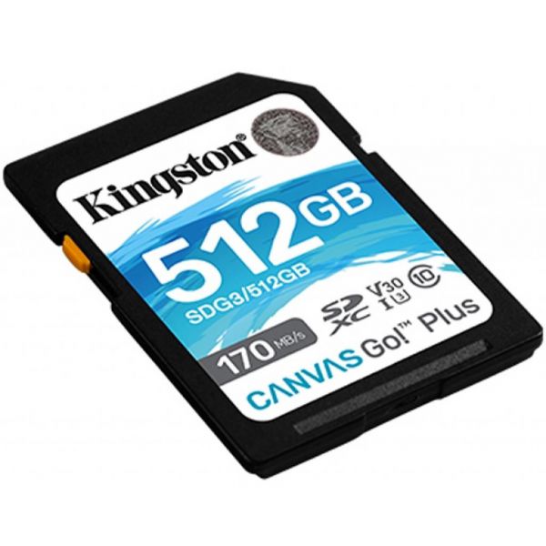 Карта пам'яті SDXC Kingston Canvas Go Plus 512GB С10 UHS-I U3 (SDG3/512GB)