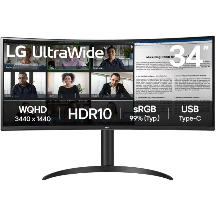 Монітор LG 34WR55QK-B