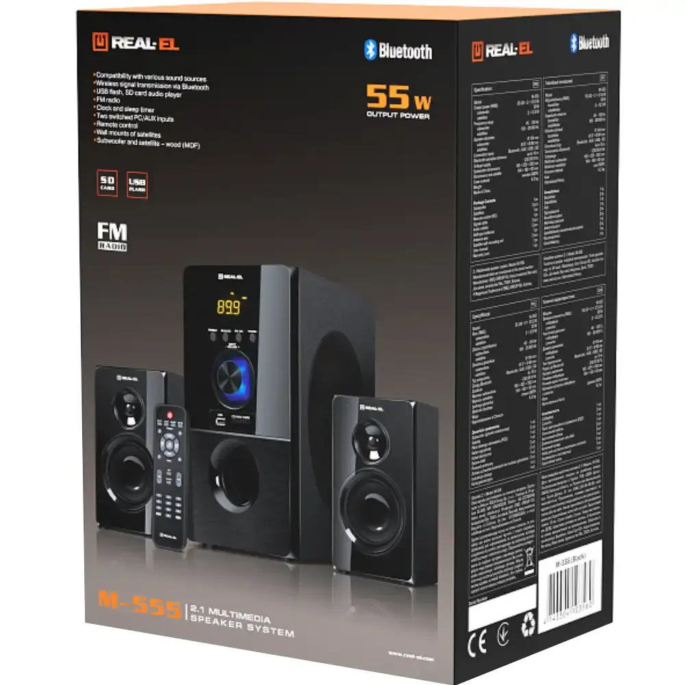 Акустична система REAL-EL M-555 Black