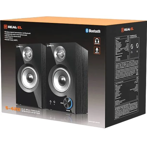 Акустична система REAL-EL S-420 Black