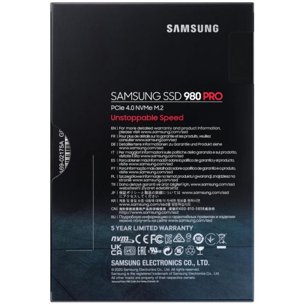 Накопичувач SSD Samsung 980 PRO 1TB M.2 2280 (MZ-V8P1T0BW)