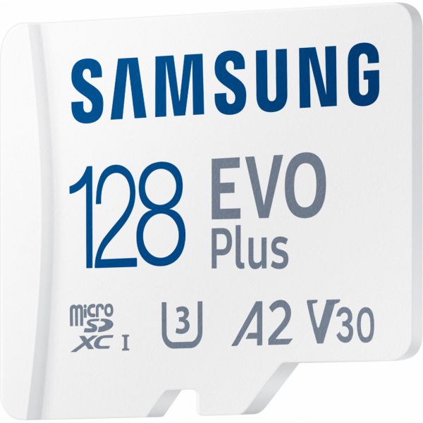 Карта памяти microSDXC Samsung EVO PLUS 128GB C10 UHS-I + SD (MB-MC128KA/RU)