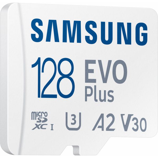 Карта памяти microSDXC Samsung EVO PLUS 128GB C10 UHS-I + SD (MB-MC128KA/RU)