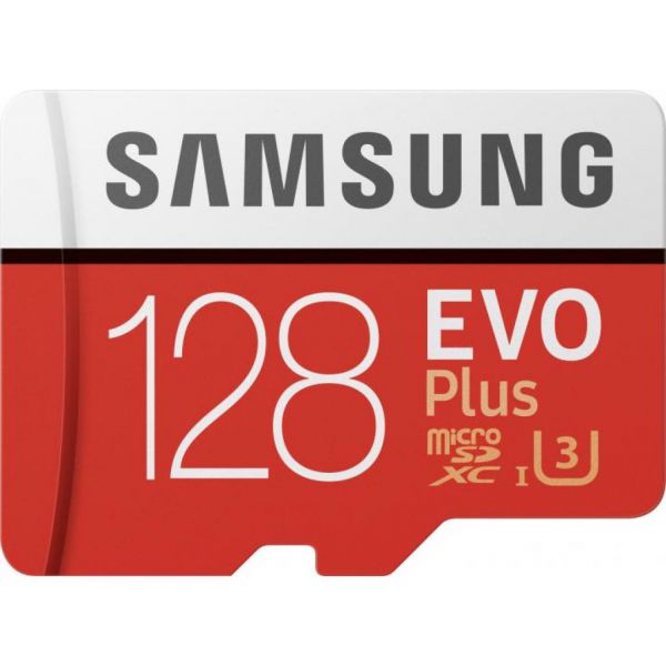 Карта пам'яті microSDXC Samsung Evo Plus V2 128GB С10 UHS-I U3 + SD (MB-MC128HA/RU)