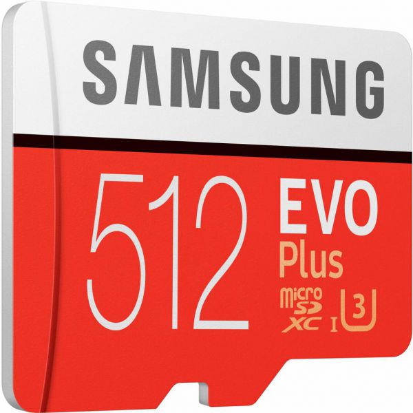 Карта пам'яті microSDXC Samsung Evo Plus V2 512GB С10 UHS-I U3 + SD (MB-MC512HA/RU)