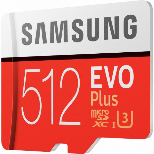 Карта пам'яті microSDXC Samsung Evo Plus V2 512GB С10 UHS-I U3 + SD (MB-MC512HA/RU)