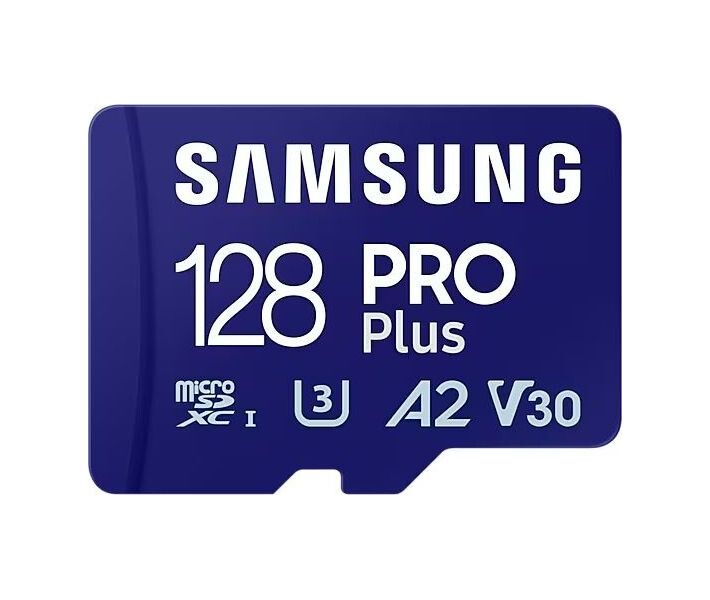 Карта пам'яті microSDXC Samsung Pro Plus 128GB UHS-I U3 V30 A2 Class 10 + SD (MB-MD128SA/EU)