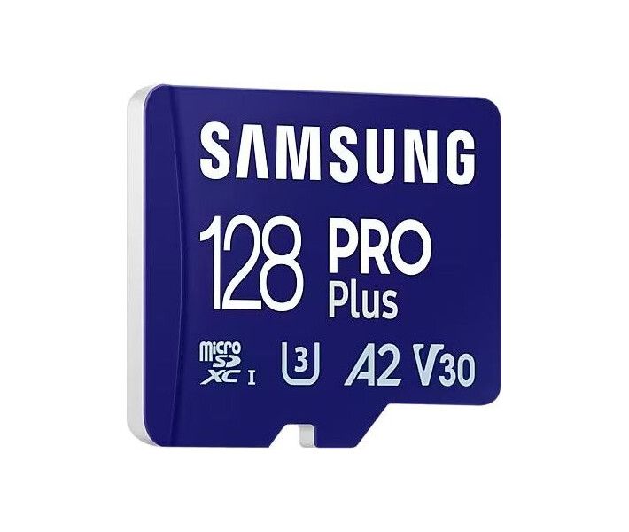 Карта пам'яті microSDXC Samsung Pro Plus 128GB UHS-I U3 V30 A2 Class 10 + SD (MB-MD128SA/EU)