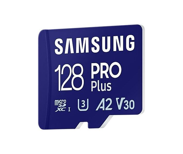 Карта пам'яті microSDXC Samsung Pro Plus 128GB UHS-I U3 V30 A2 Class 10 + SD (MB-MD128SA/EU)