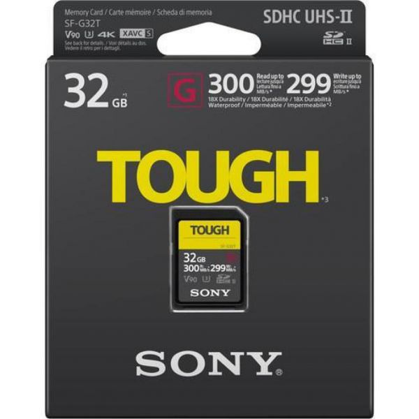 Карта пам'яті SDHC Sony 32GB C10 UHS-II U3 V90 Tough (SF32TG)