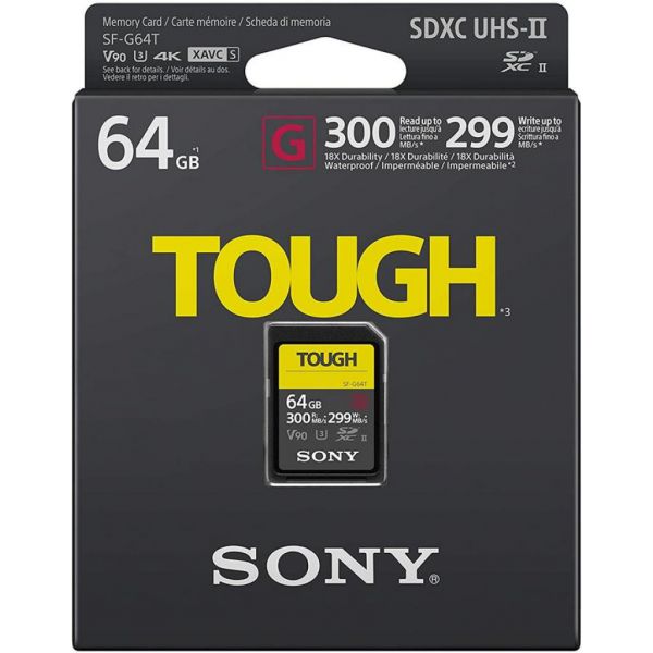 Карта пам'яті SDXC Sony 64GB C10 UHS-II U3 V90 Tough (SF64TG)