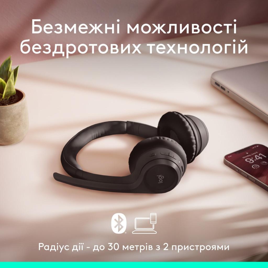 Гарнітура Logitech Zone 300 Wireless Graphite (981-001407)