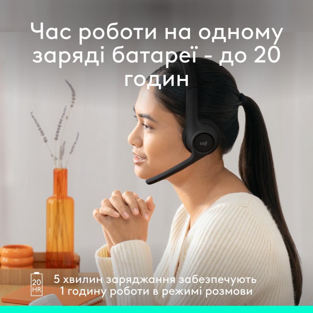 Гарнітура Logitech Zone 300 Wireless Graphite (981-001407)