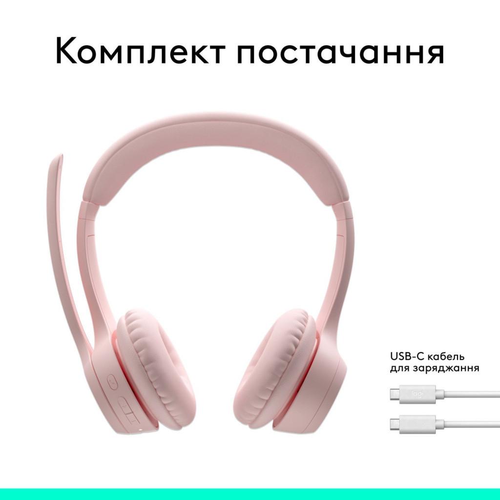 Гарнітура Logitech Zone 300 Wireless Rose (981-001412)