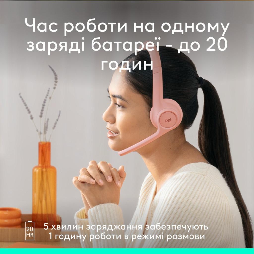 Гарнітура Logitech Zone 300 Wireless Rose (981-001412)
