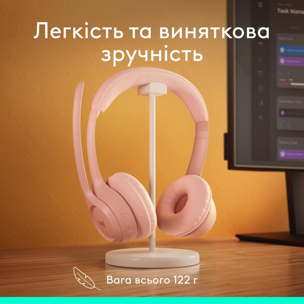 Гарнітура Logitech Zone 300 Wireless Rose (981-001412)