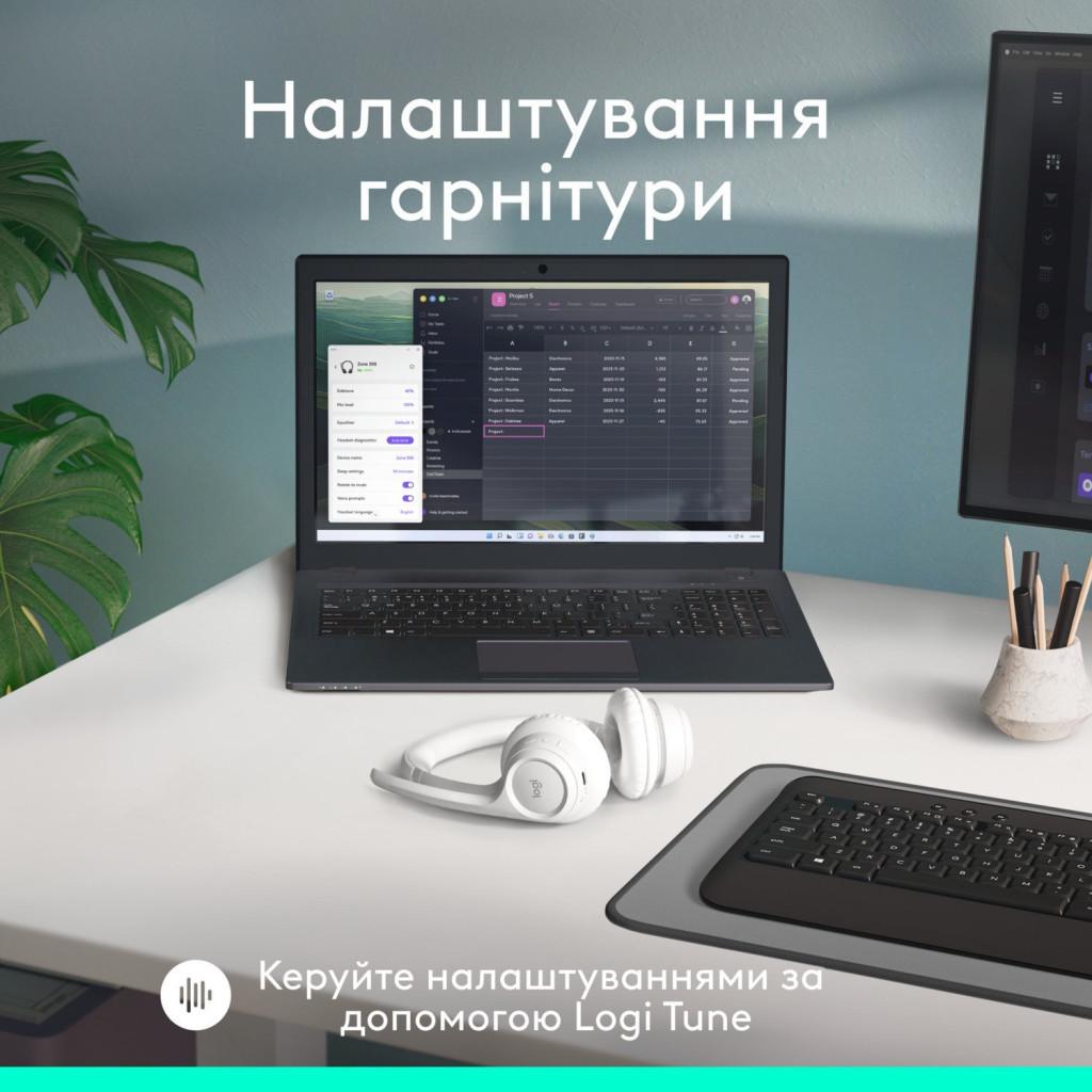 Гарнітура Logitech Zone 300 Wireless Off-White (981-001417)