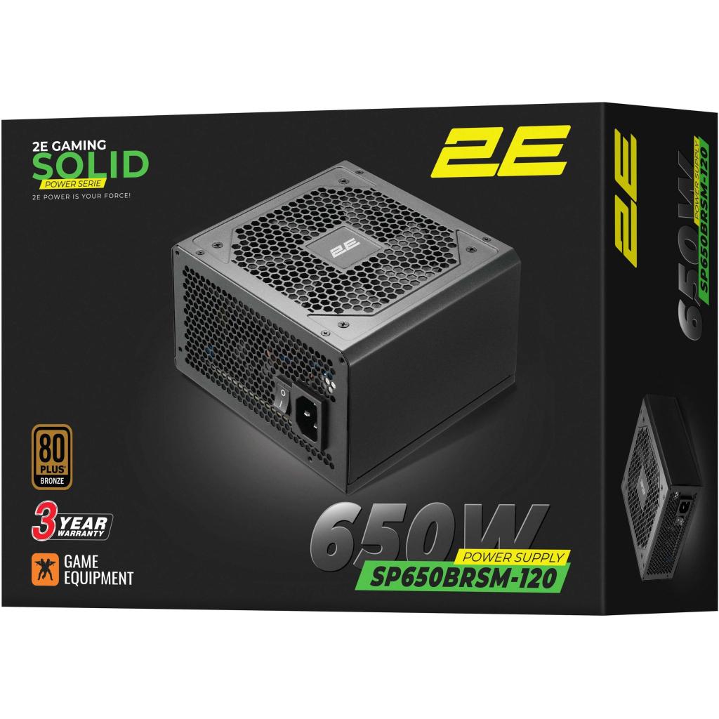Блок живлення 2E Gaming Solid Power 650W (2E-SP650BRSM-120)