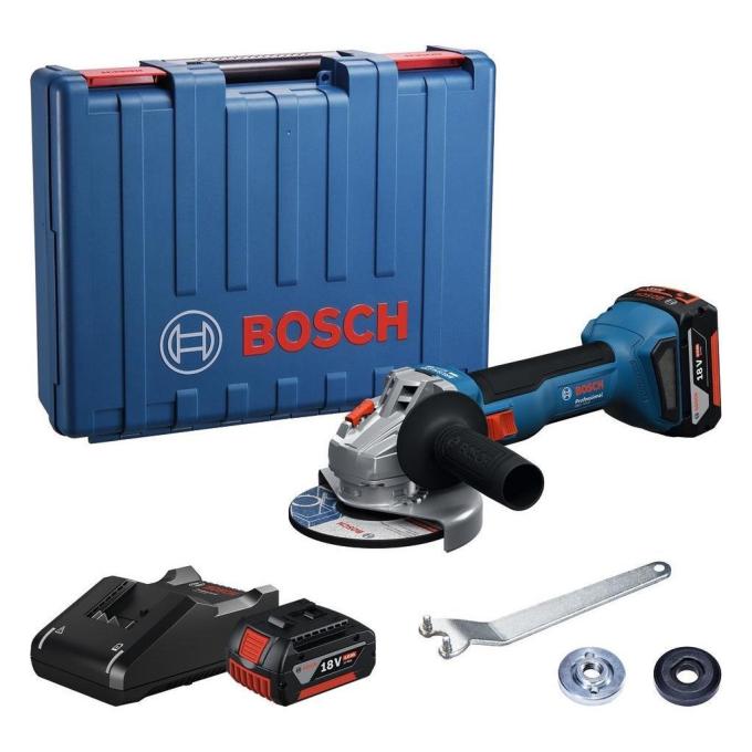 Шліфувальна машина Bosch GWS 18V-8 2x4Ah (0.601.9N9.020)