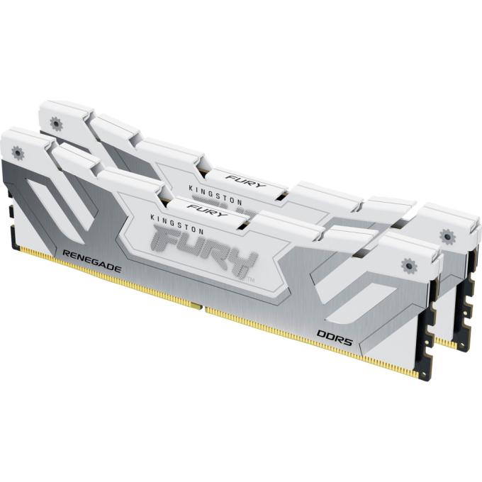 Модуль пам'яті для комп'ютера DDR5 48GB (2x24GB) 8400 MHz Kingston Fury Renegade White XMP (KF584CU40RWK2-48)