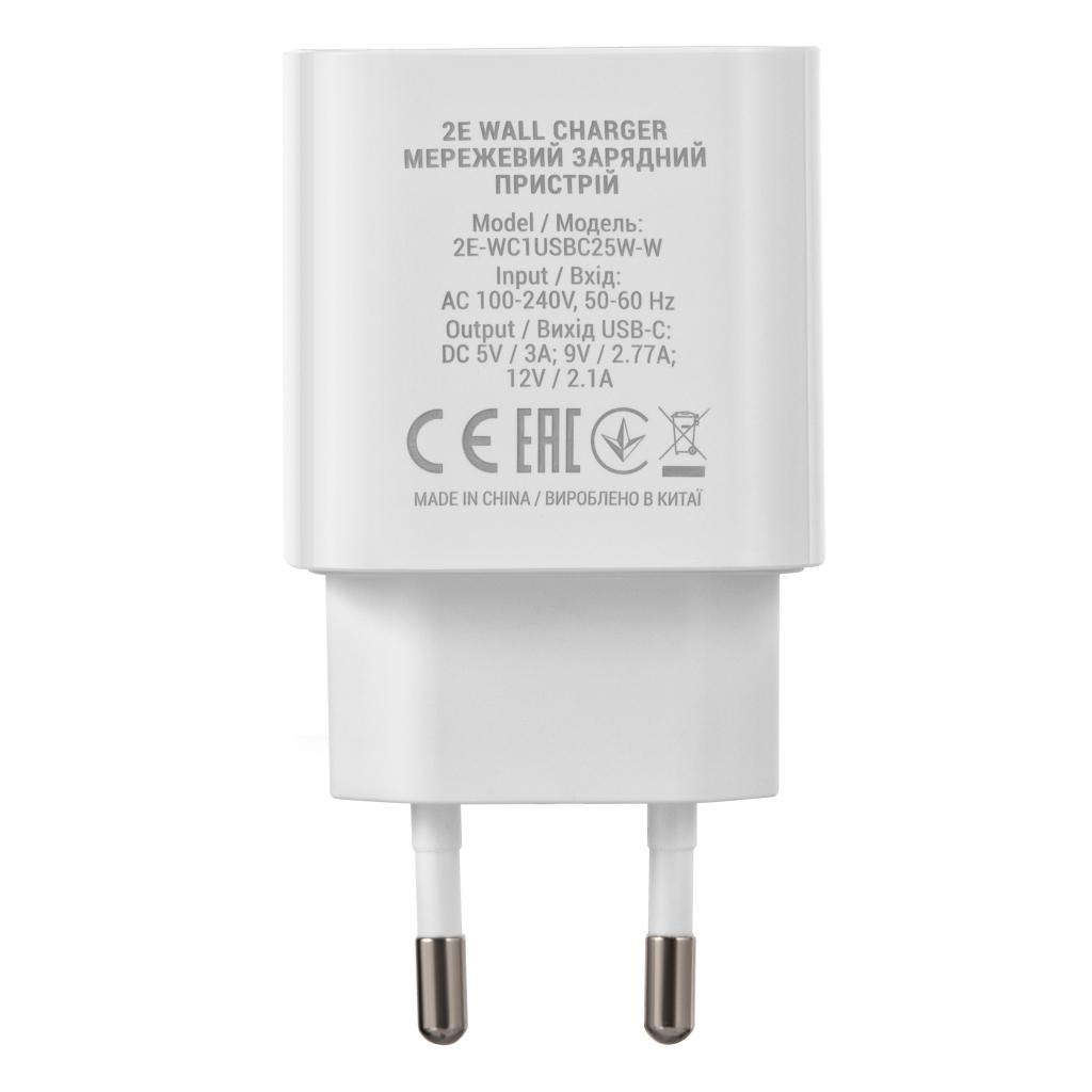 Зарядний пристрій 2E USB Wall Charger 25W (2E-WC1USBC25W-W)