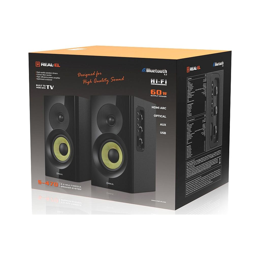 Акустична система REAL-EL S-470 Black
