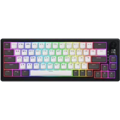 Клавіатура Hator Skyfall 65 Pro Aurum Vanila Silent RGB Wireless UA Grey Black (HTK4160UA)