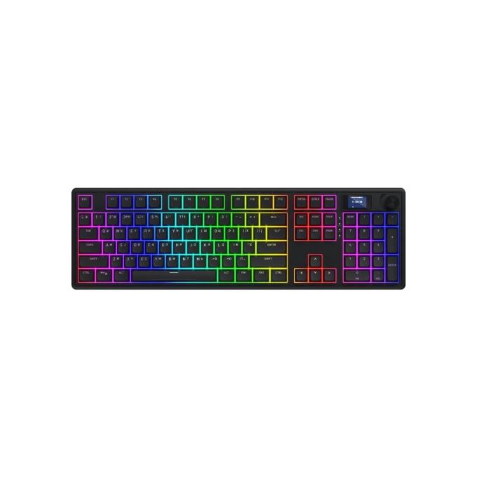 Клавіатура Hator Skyfall 100 PRO Aurum Vanila Silent RGB Wireless UA Black (HTK4101UA)