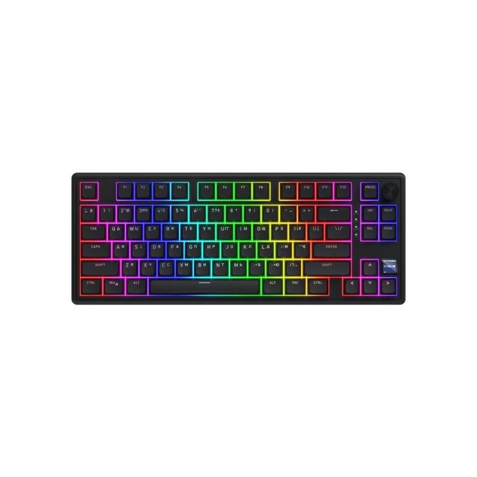 Клавіатура Hator Skyfall 80 PRO Aurum Vanila Silent RGB Wireless UA Black (HTK4181UA)