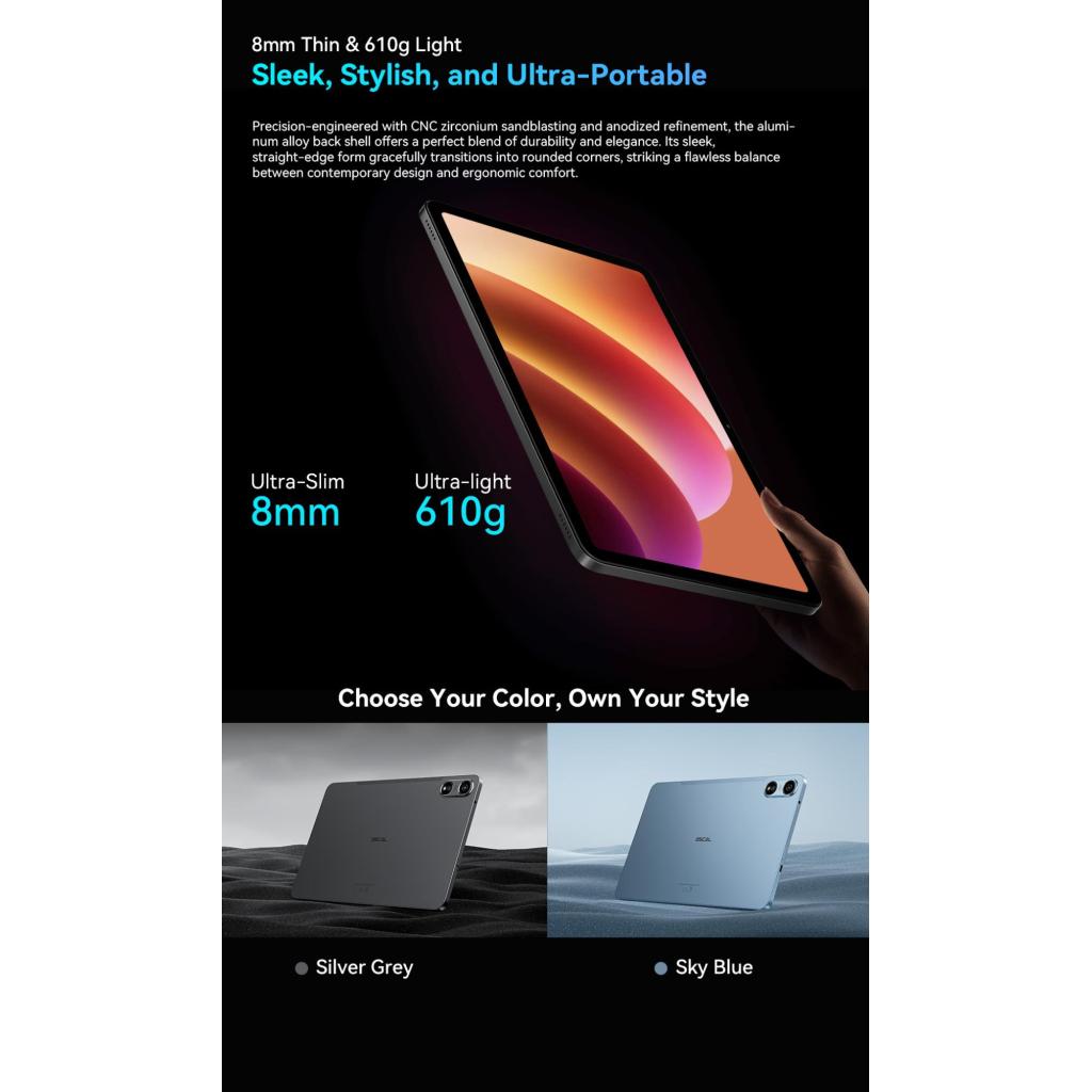 Планшет Oscal Pad 100 6/256 LTE Sky Blue