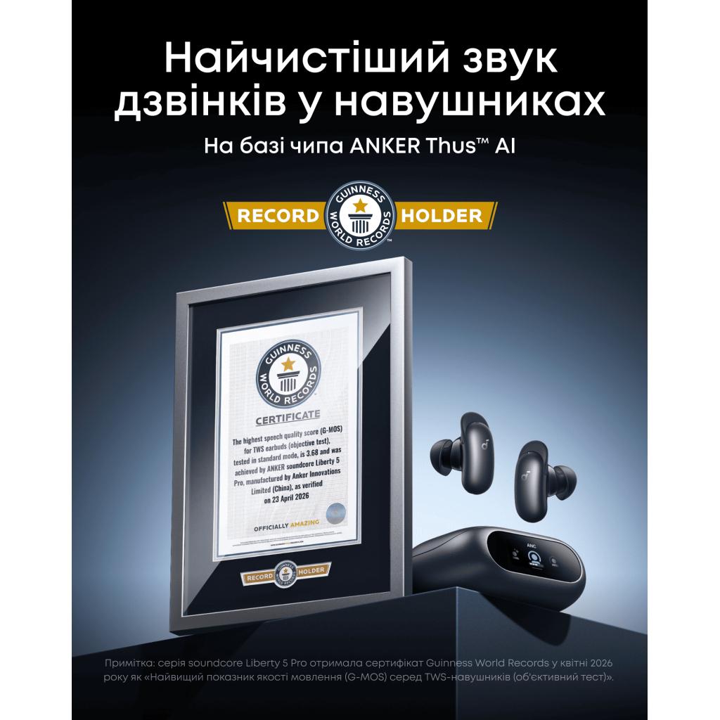 Навушники Anker SoundCore Liberty 5 Pro Black